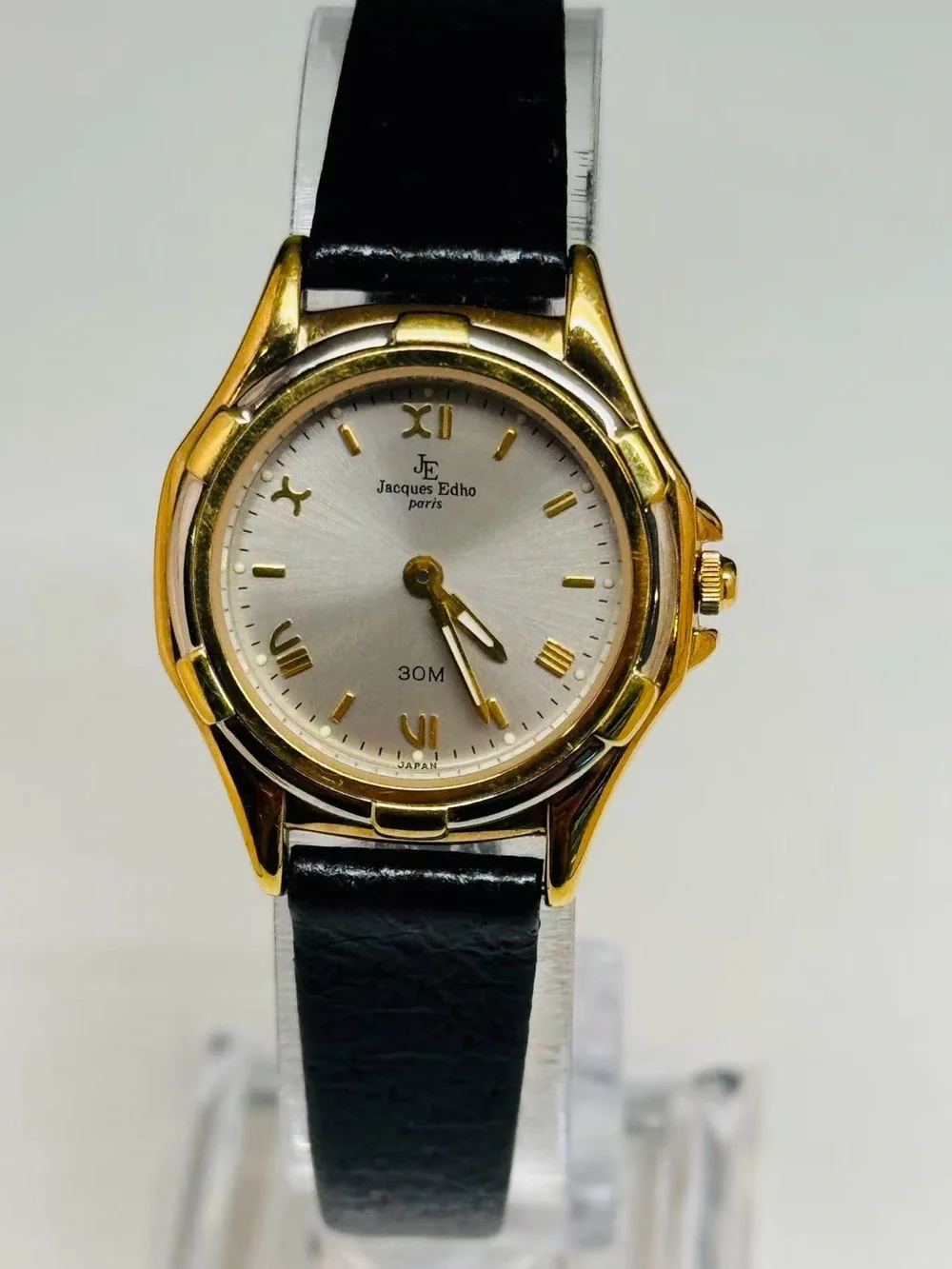 Vintage Jacques Edho Paris Women’s Quartz Watch Gold Tone 23mm New Battery Runs